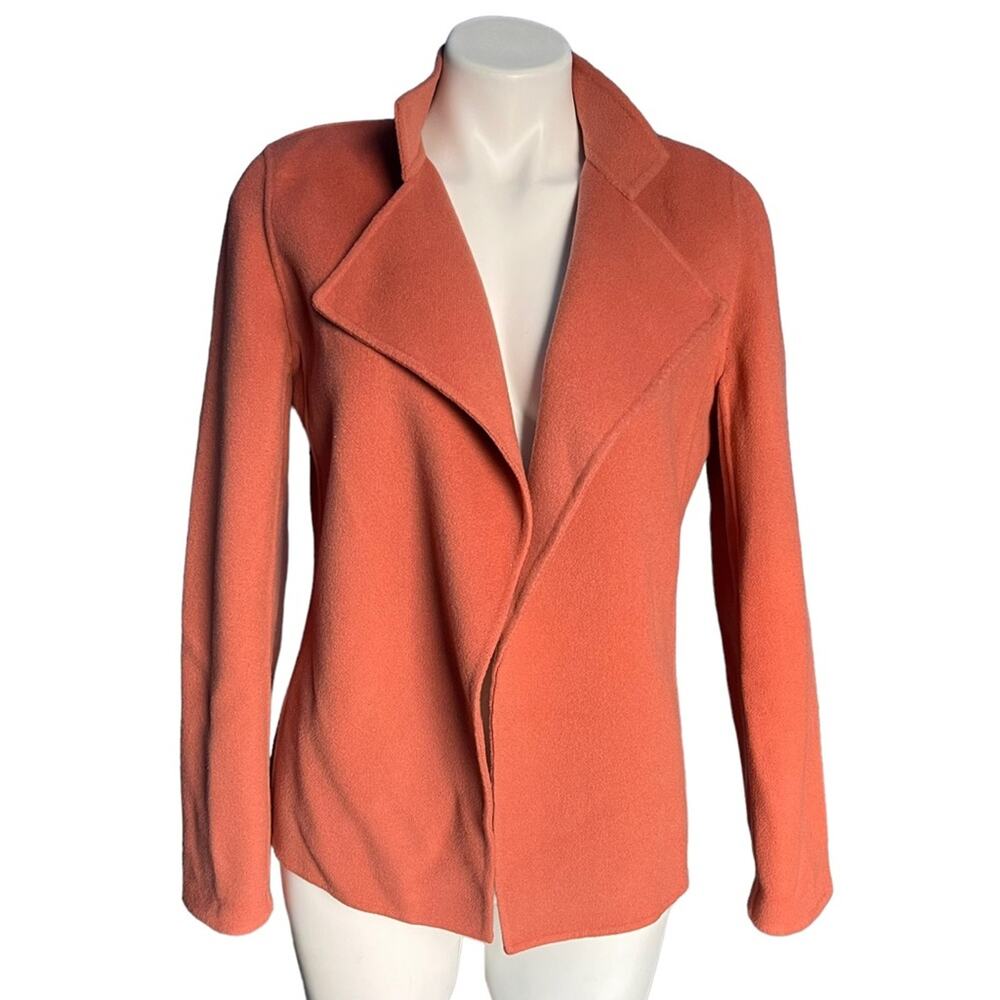 Linda Allard  X Ellen Tracy dusty rose open front wool jacket size 6 - Picture 2 of 9